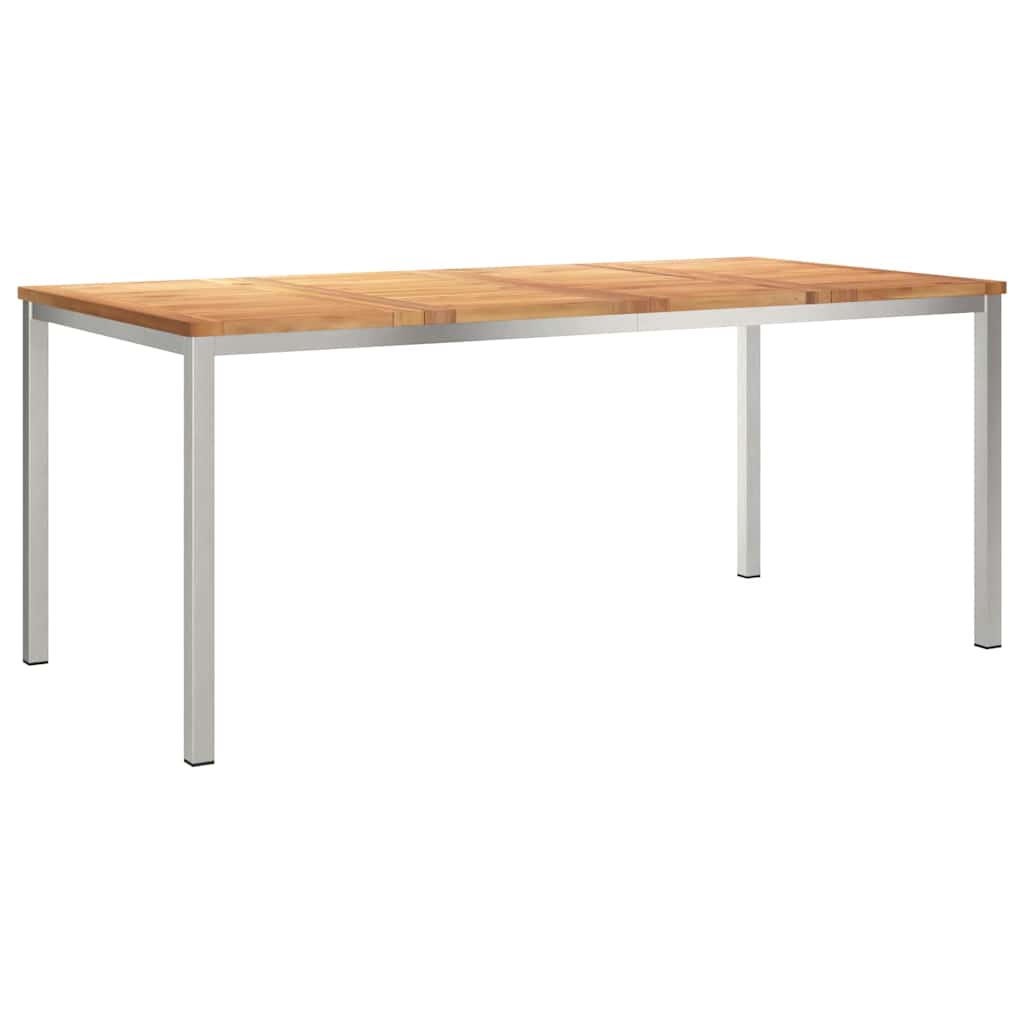 Vrtni set za objed 7 pcs Smeđa Čvrsto teak drvo