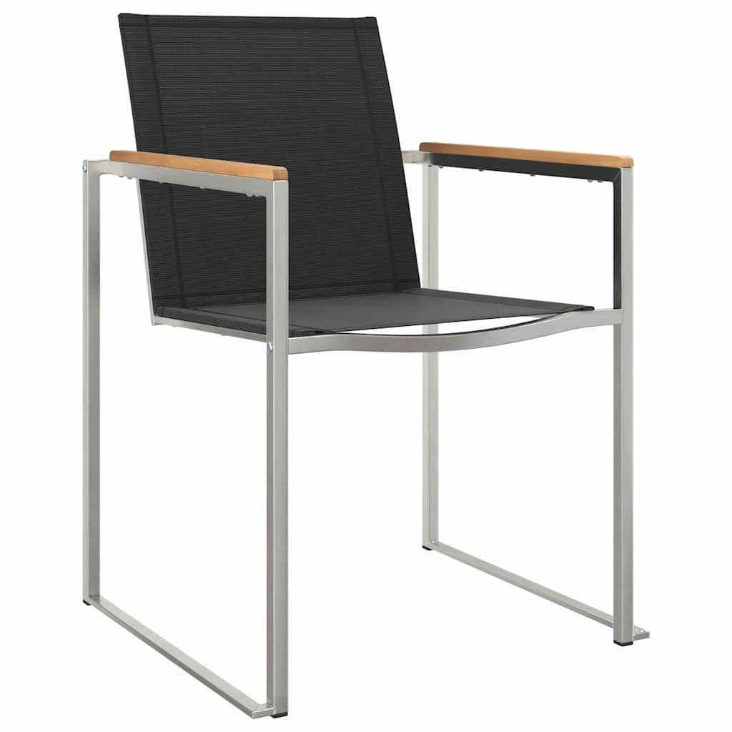 Vrtni set za objed 9 pcs Smeđa Čvrsto teak drvo