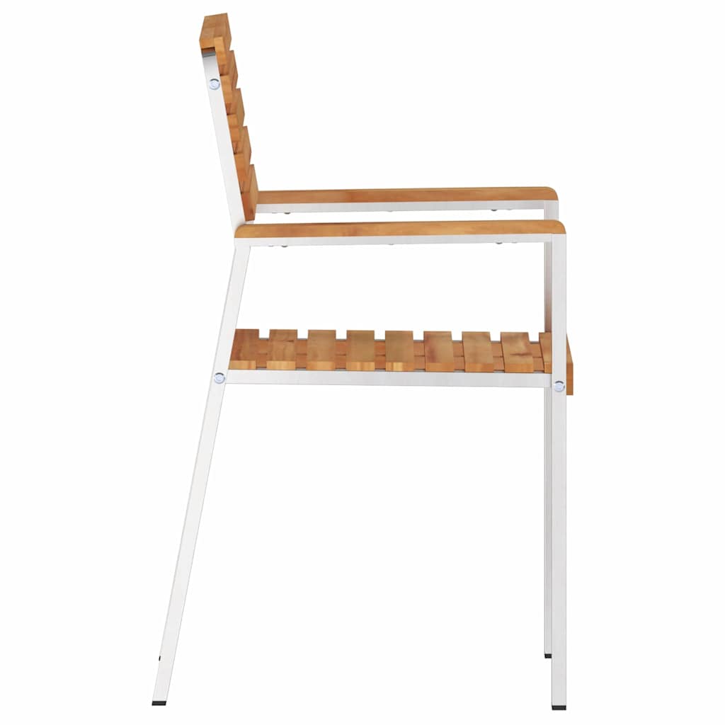 Vrtna stolica 8 pcs Prirodna nafta Čvrsto teak drvo