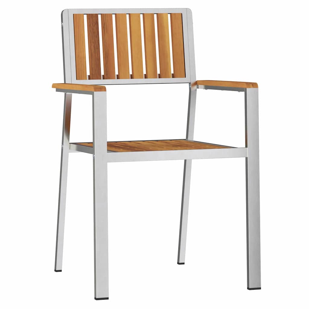 Vrtna stolica 6 pcs Smeđa 56 x 54,5 x 87 cm Čvrsto drvo akacije