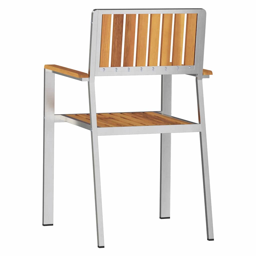 Vrtna stolica 6 pcs Smeđa 56 x 54,5 x 87 cm Čvrsto drvo akacije