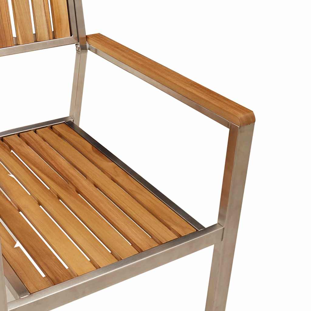 Vrtna stolica 6 pcs Smeđa 56 x 54,5 x 87 cm Čvrsto teak drvo