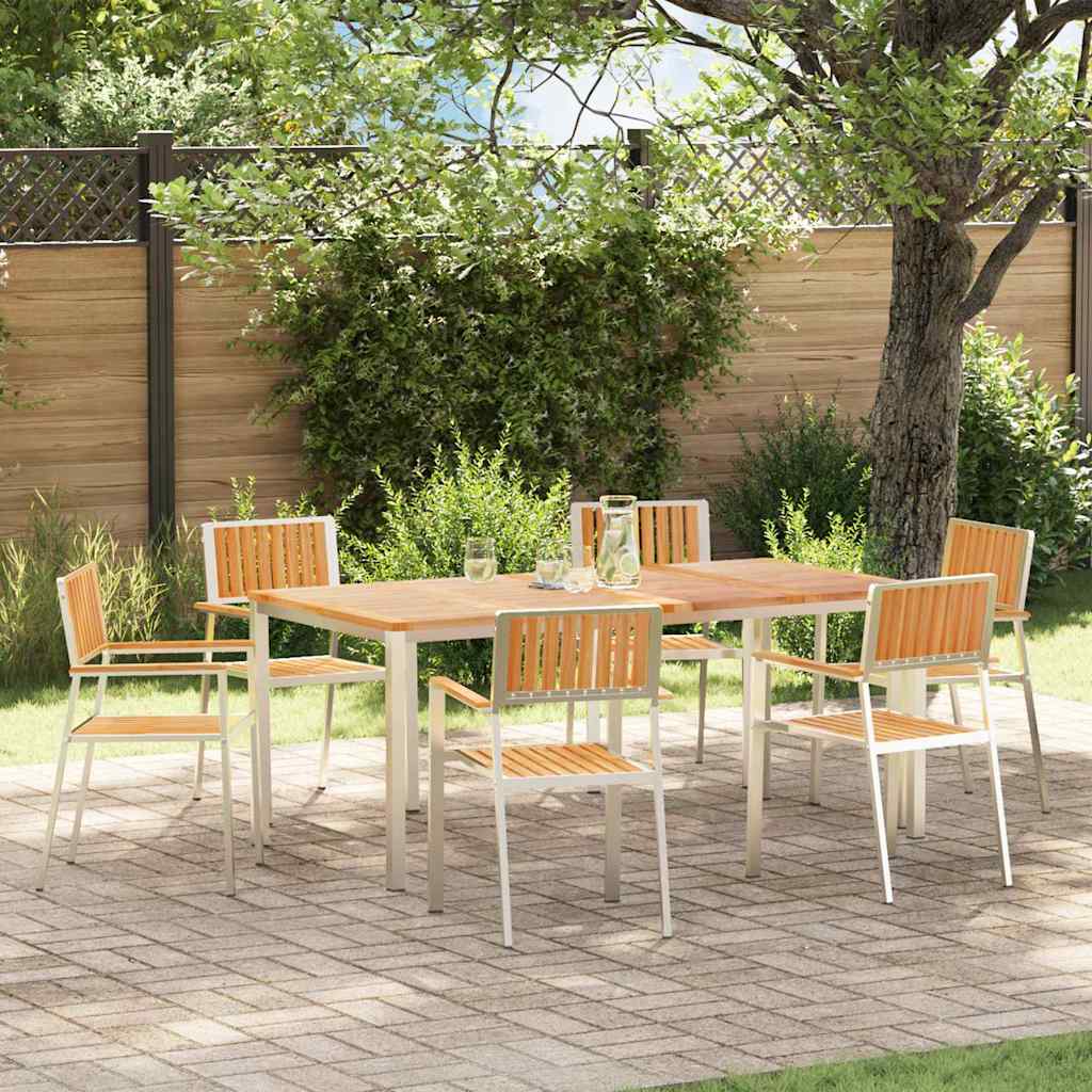 Vrtna stolica 6 pcs Smeđa 56 x 54,5 x 87 cm Čvrsto teak drvo