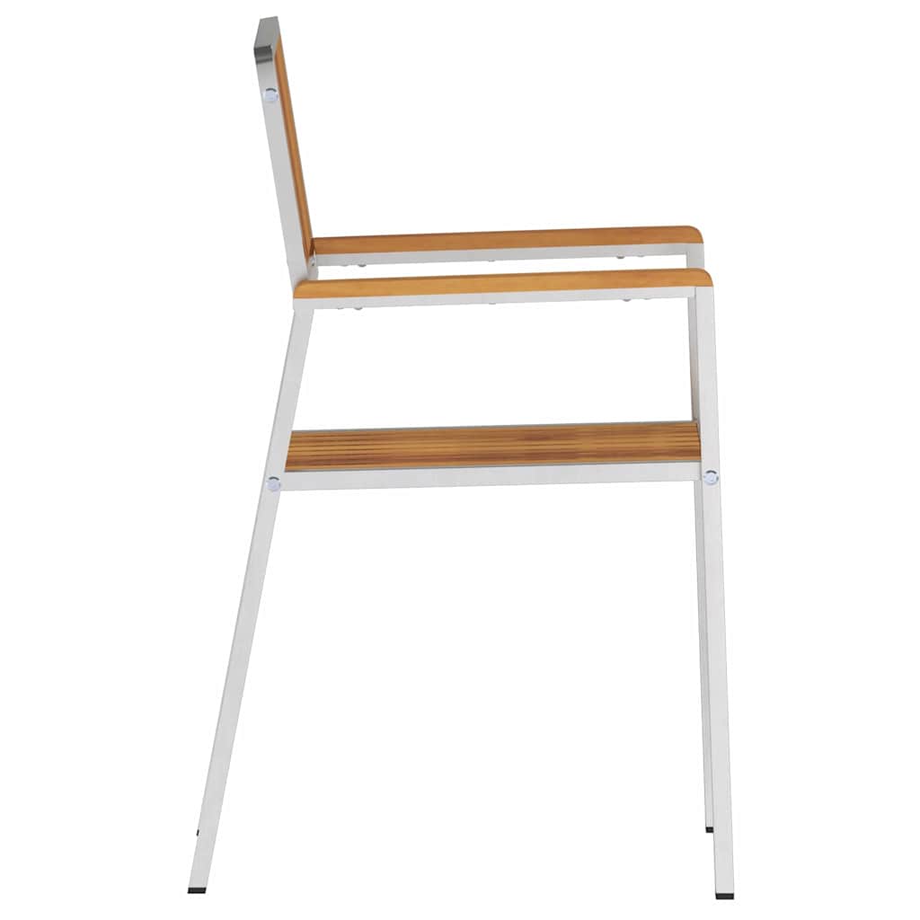Vrtna stolica 6 pcs Smeđa 56 x 54,5 x 87 cm Čvrsto teak drvo