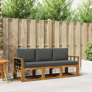 Set vanjskih sofa 3 kom. Prirodna i antracit