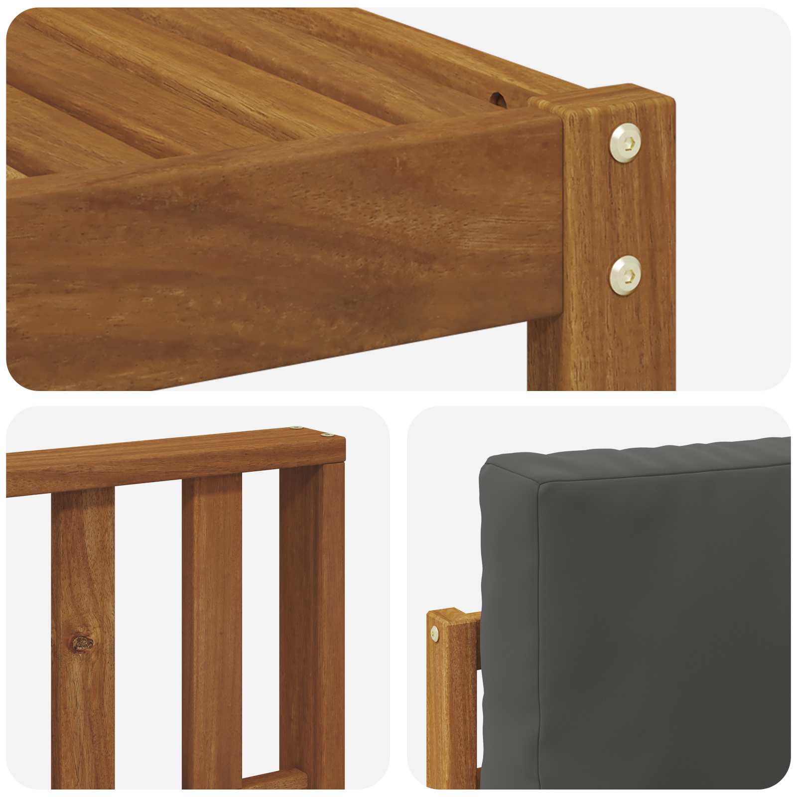 Set vanjskih sofa s jastukom 5 pcs Prirodna i antracit