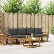 Set vanjskih sofa 5 kom. Prirodna i antracit
