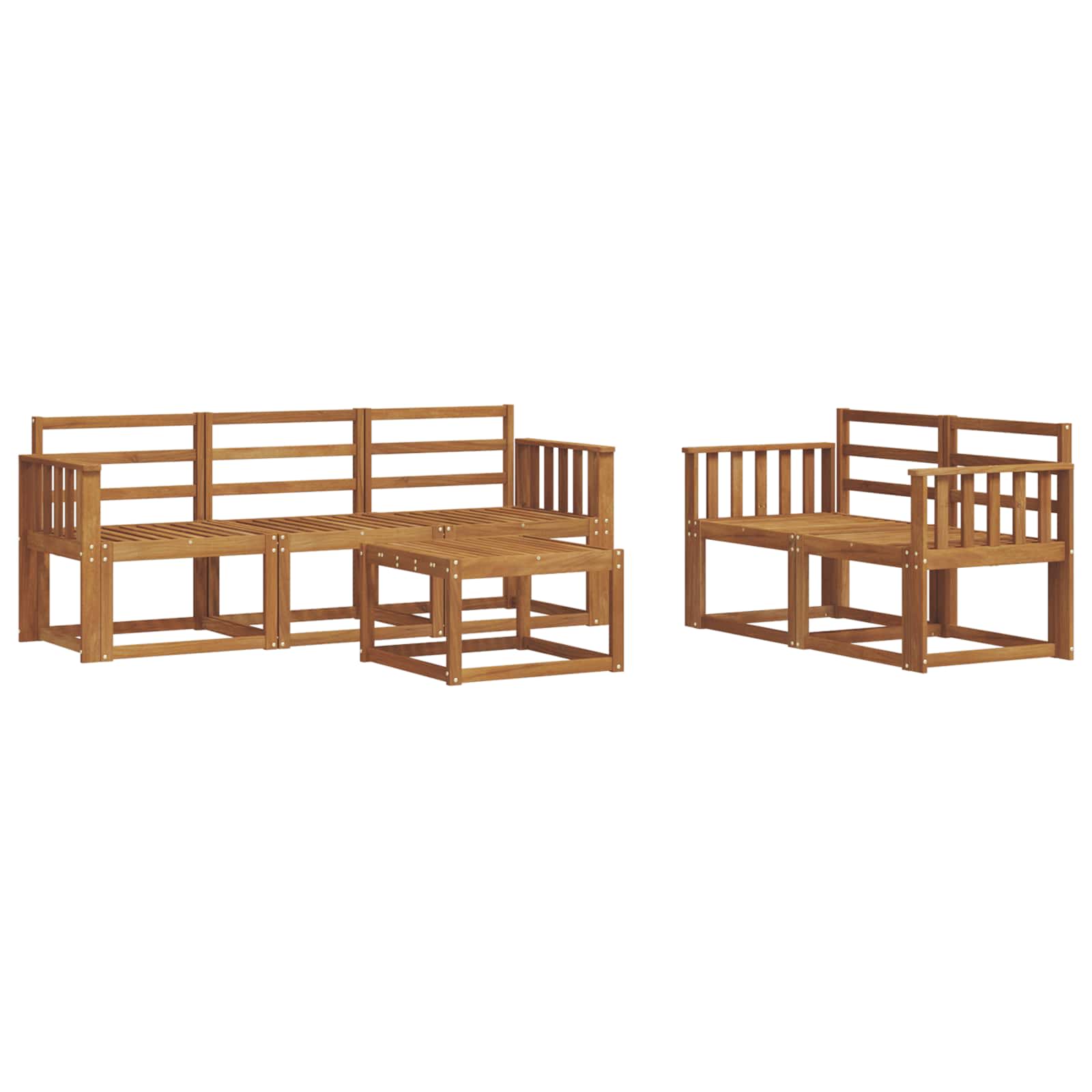 Set vanjskih sofa 6 pcs Prirodna