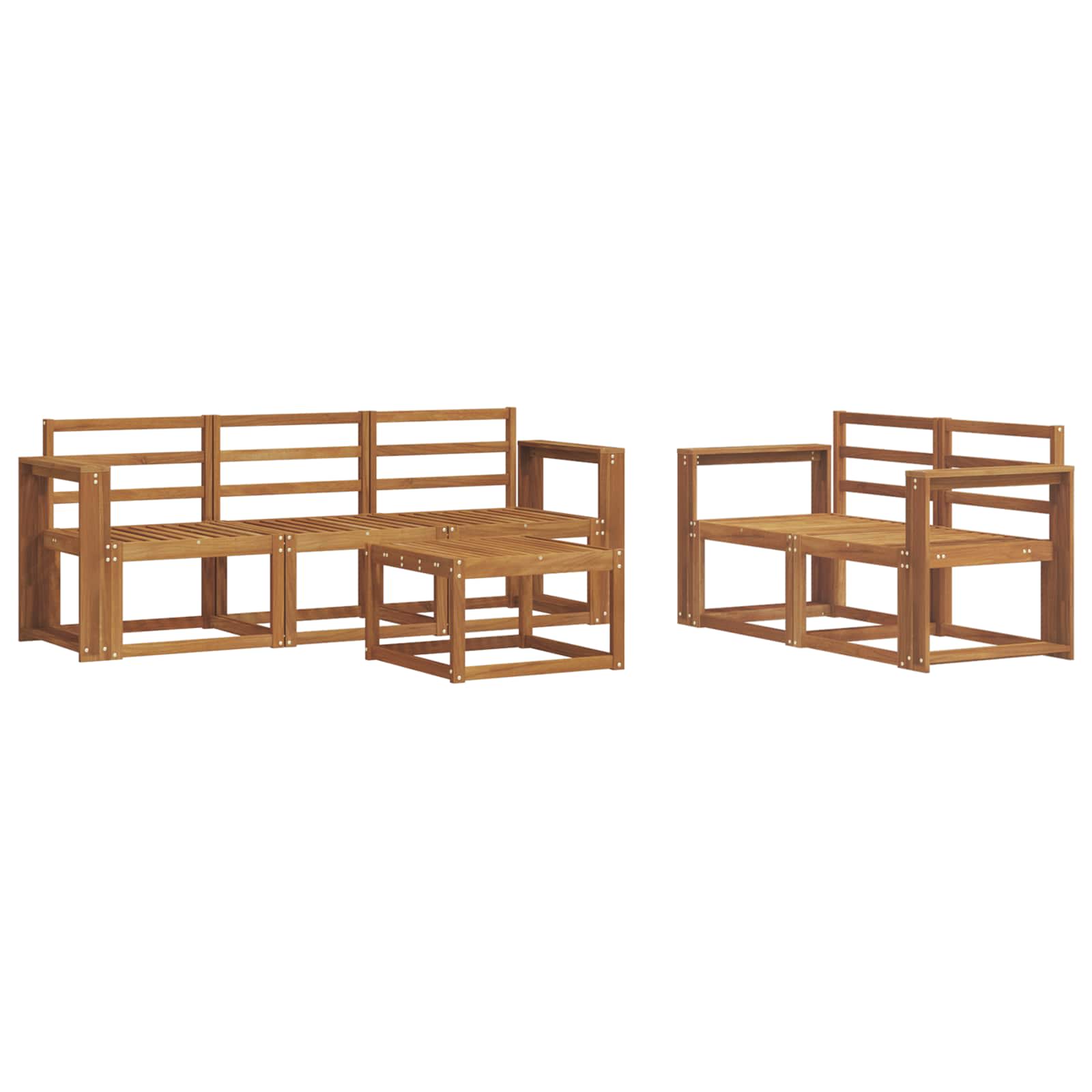 Set vanjskih sofa 6 pcs Prirodna