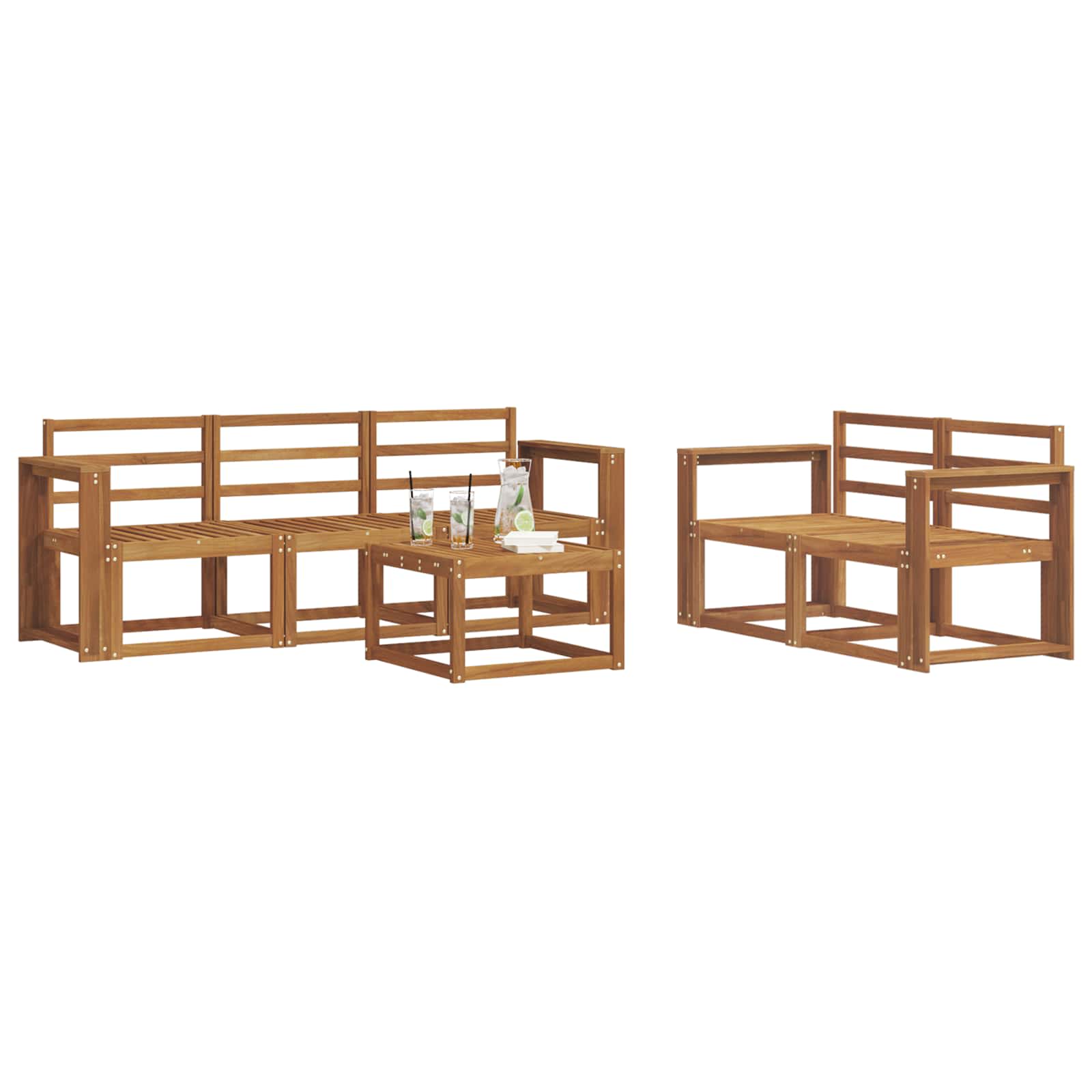 Set vanjskih sofa 6 pcs Prirodna