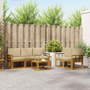 Set vanjskih sofa 6 kom. Prirodna i bež