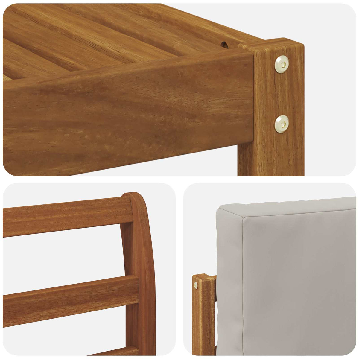 Set vanjskih sofa 7 kom. Prirodna i svijetlo siva
