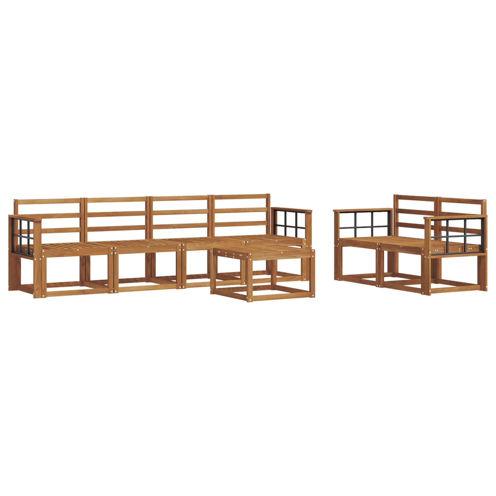 Set vanjskih sofa 7 pcs Prirodna