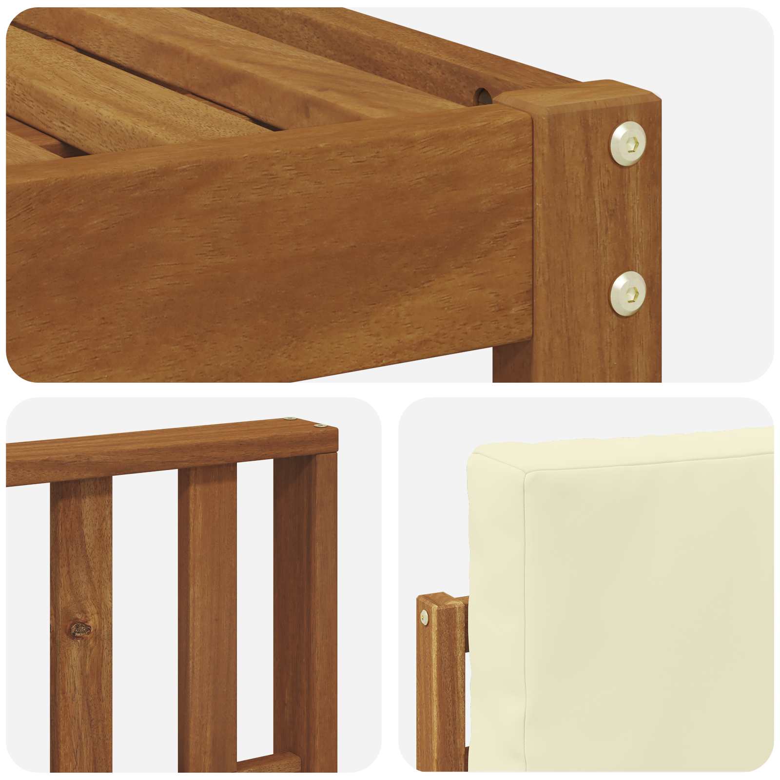 Set vanjskih sofa s jastukom 8 pcs Prirodna i krem