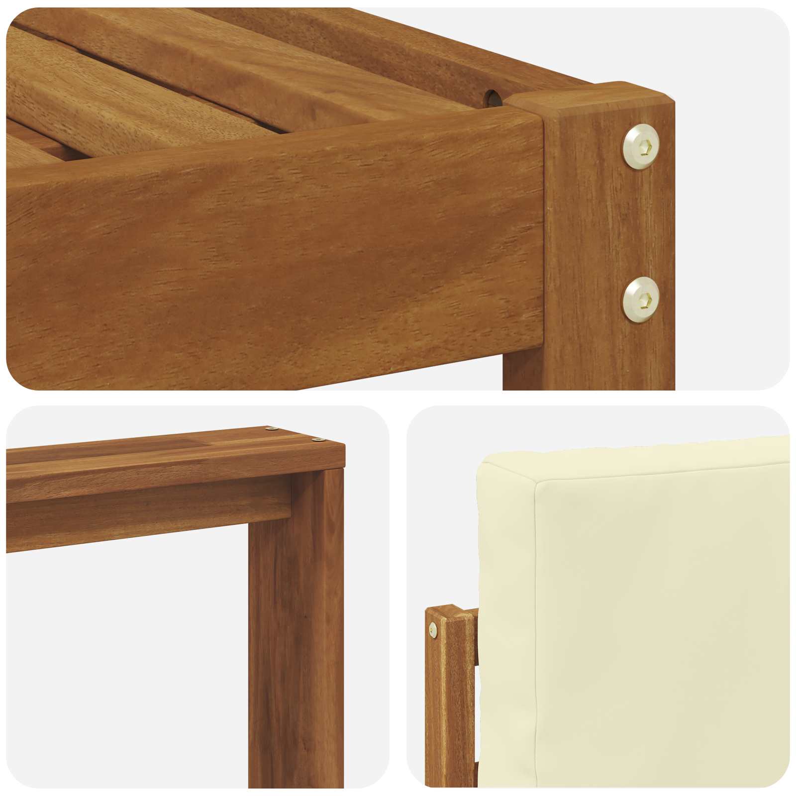 Set vanjskih sofa s jastukom 8 pcs Prirodna i krem