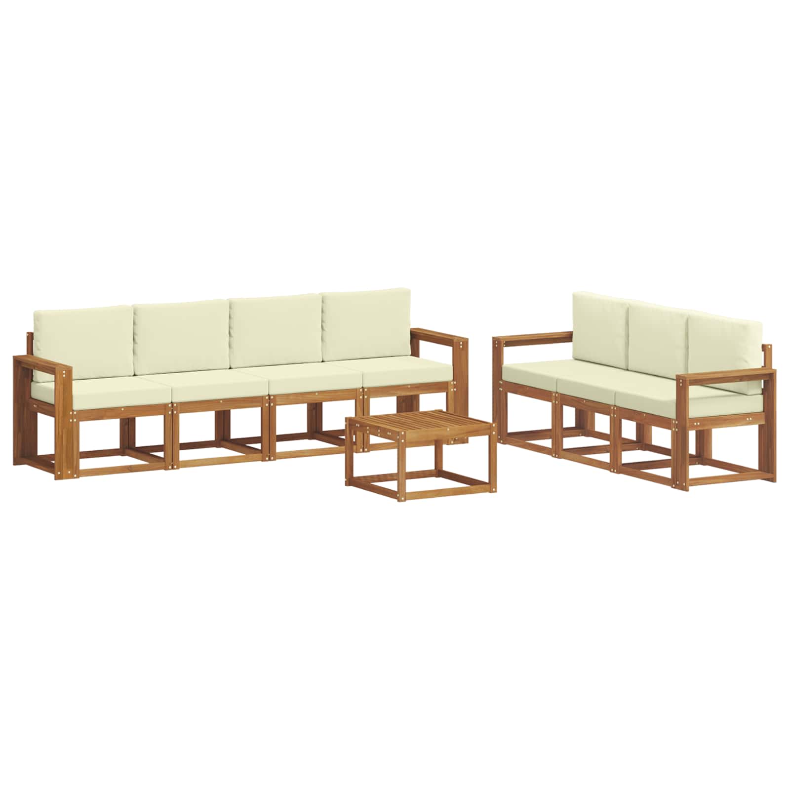 Set vanjskih sofa s jastukom 8 pcs Prirodna i krem