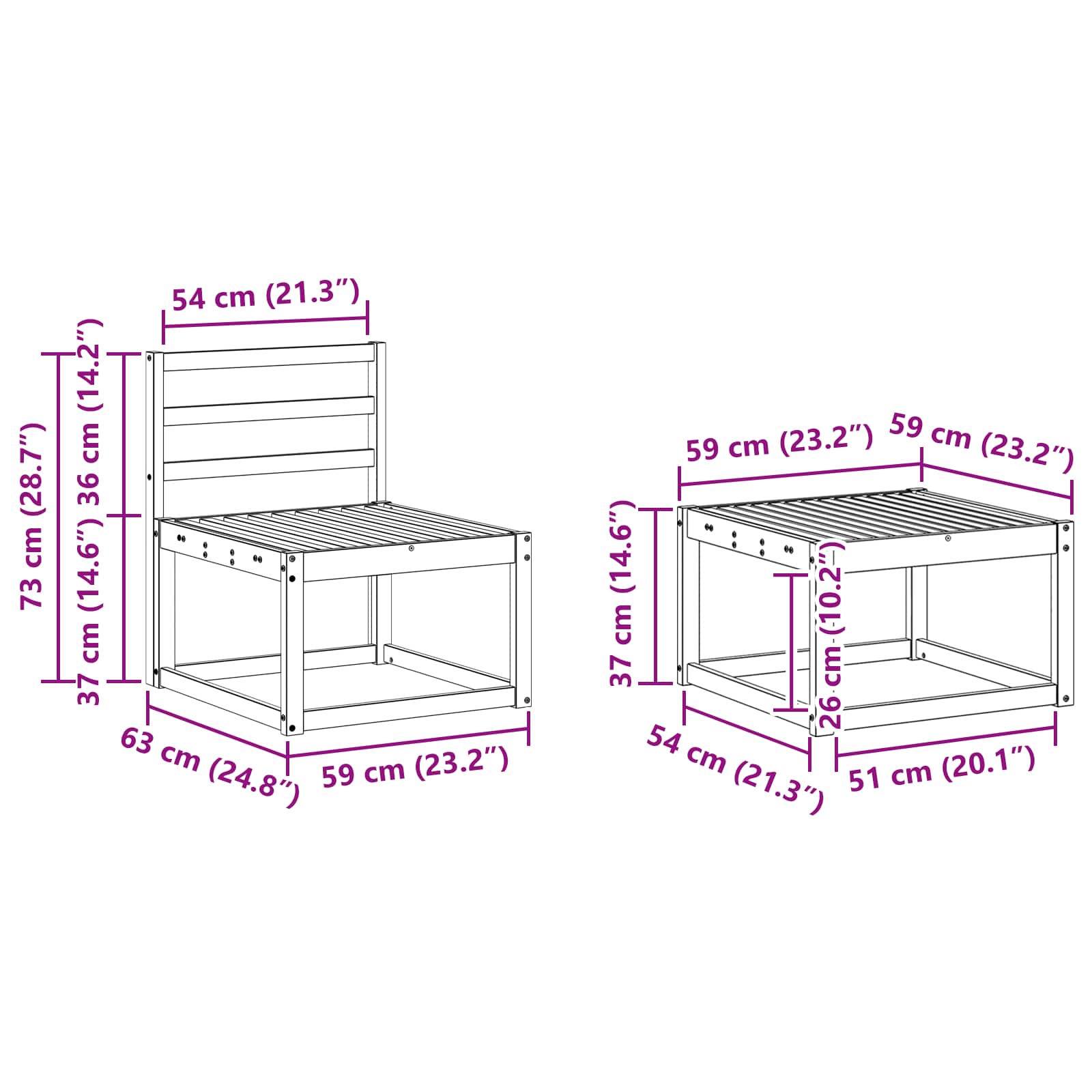 Set vanjskih sofa 8 pcs Prirodna Čvrsto drvo akacije