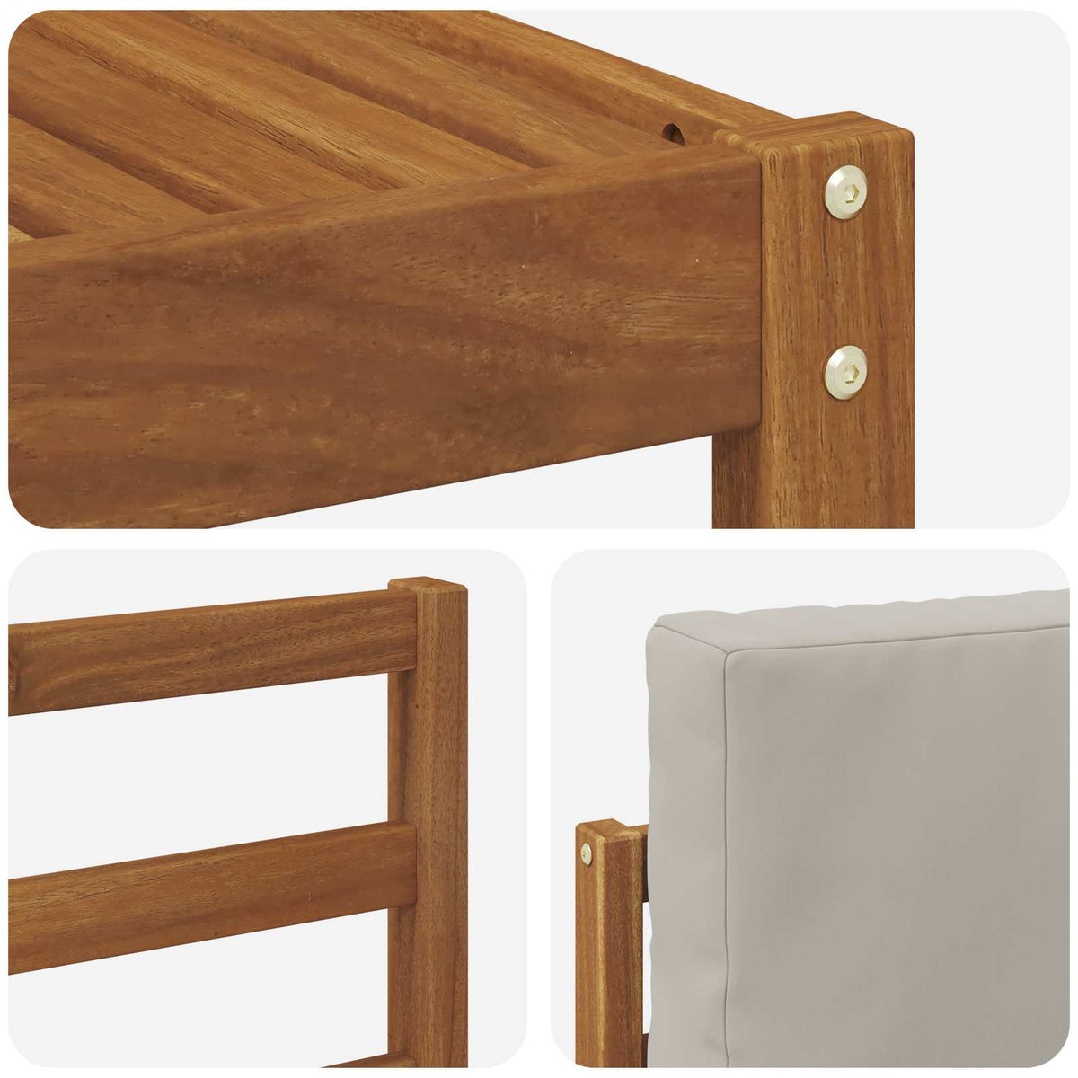Set vanjskih sofa 8 kom. Prirodna i svijetlo siva