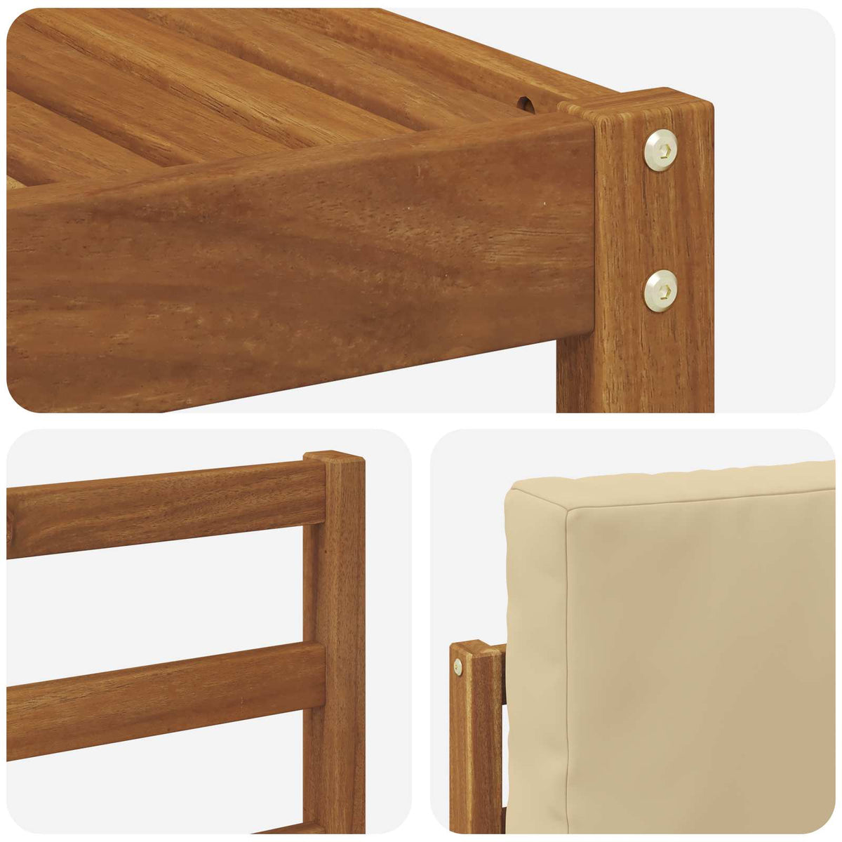 Set vanjskih sofa 8 kom. Prirodna i bež