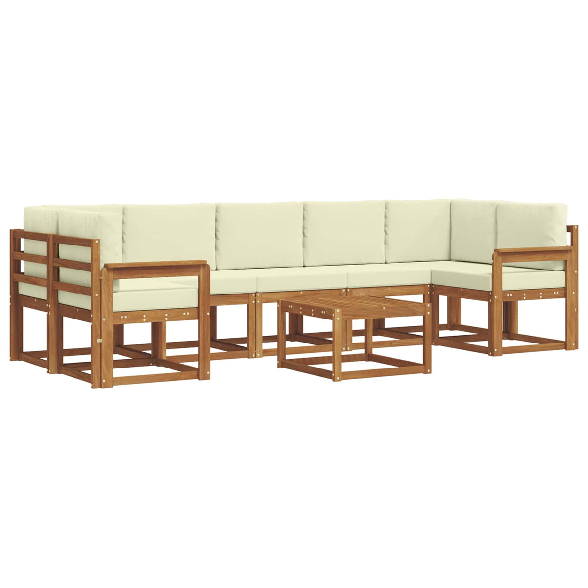 Set vanjskih sofa 8 kom. Prirodna i krem