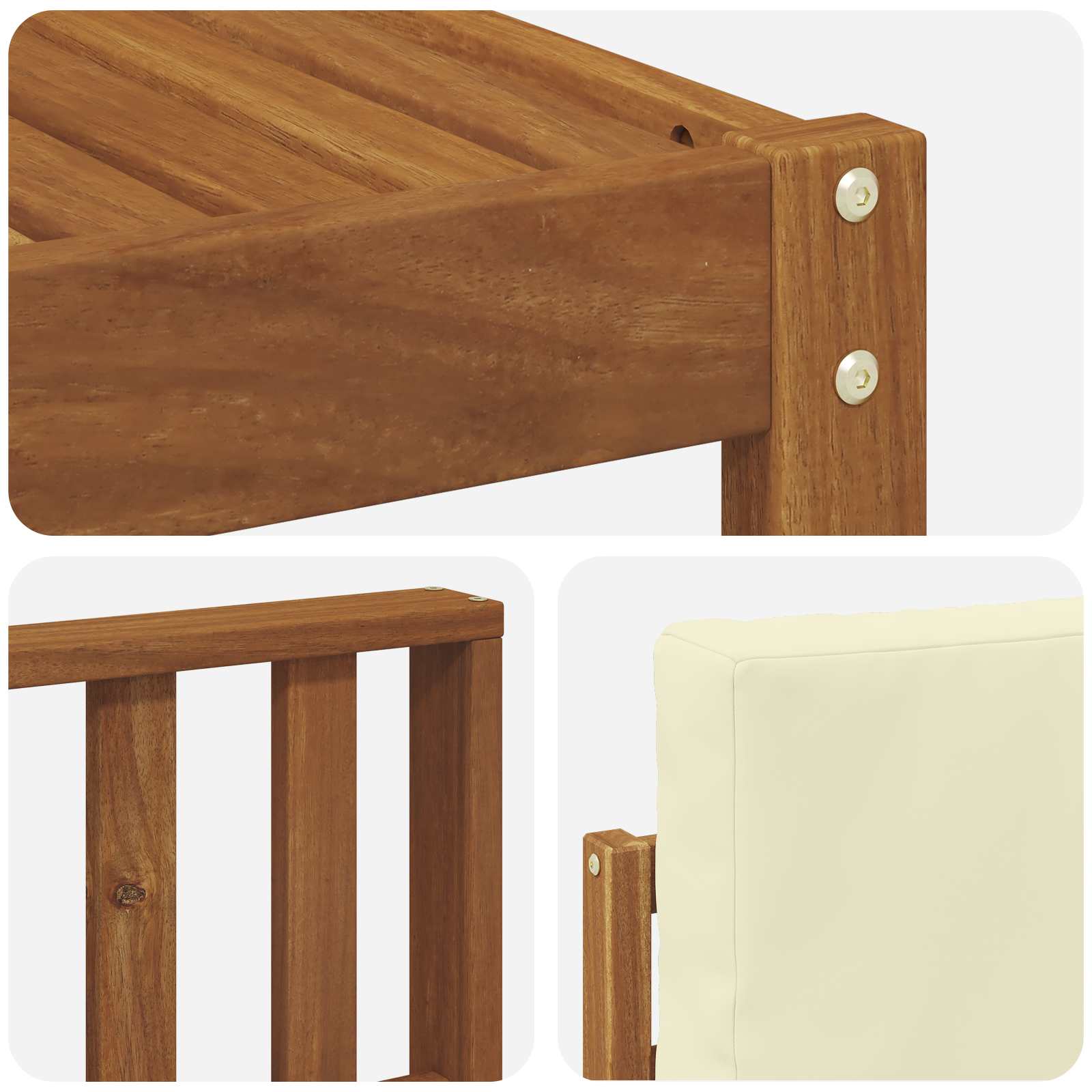Set vanjskih sofa s jastukom 8 pcs Prirodna i krem