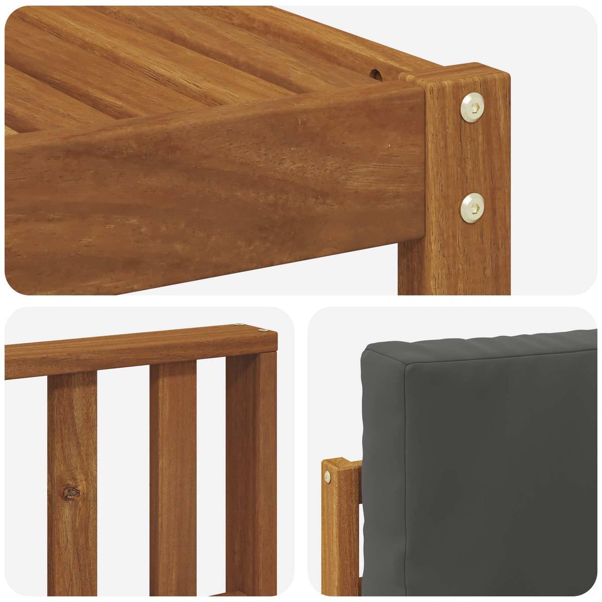 Set vanjskih sofa 8 kom. Prirodna i antracit
