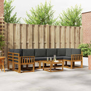 Set vanjskih sofa 8 kom. Prirodna i antracit