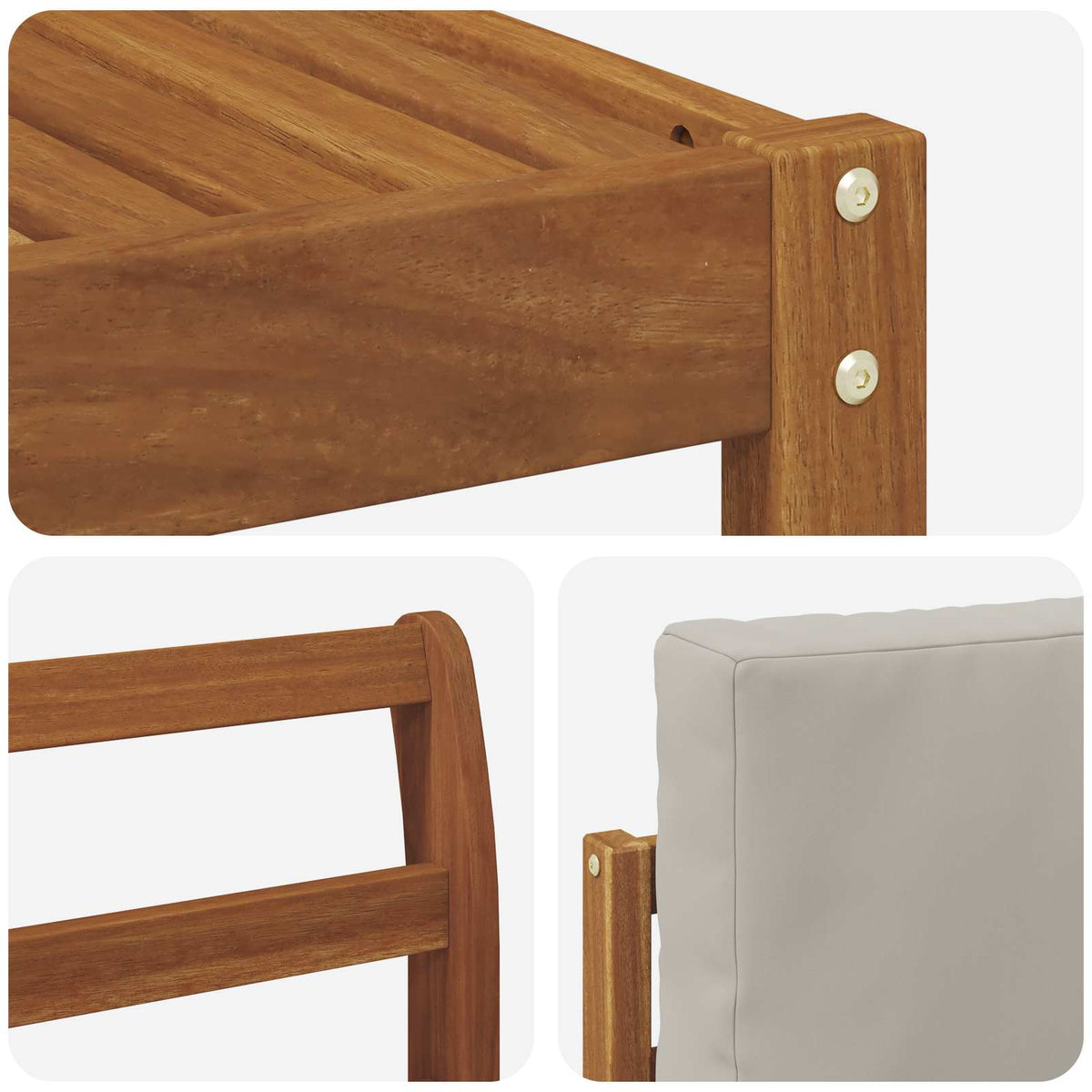 Set vanjskih sofa 8 kom. Prirodna i svijetlo siva