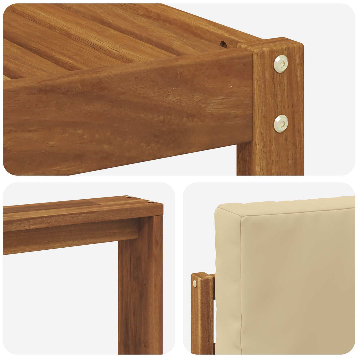 Set vanjskih sofa 8 kom. Prirodna i bež