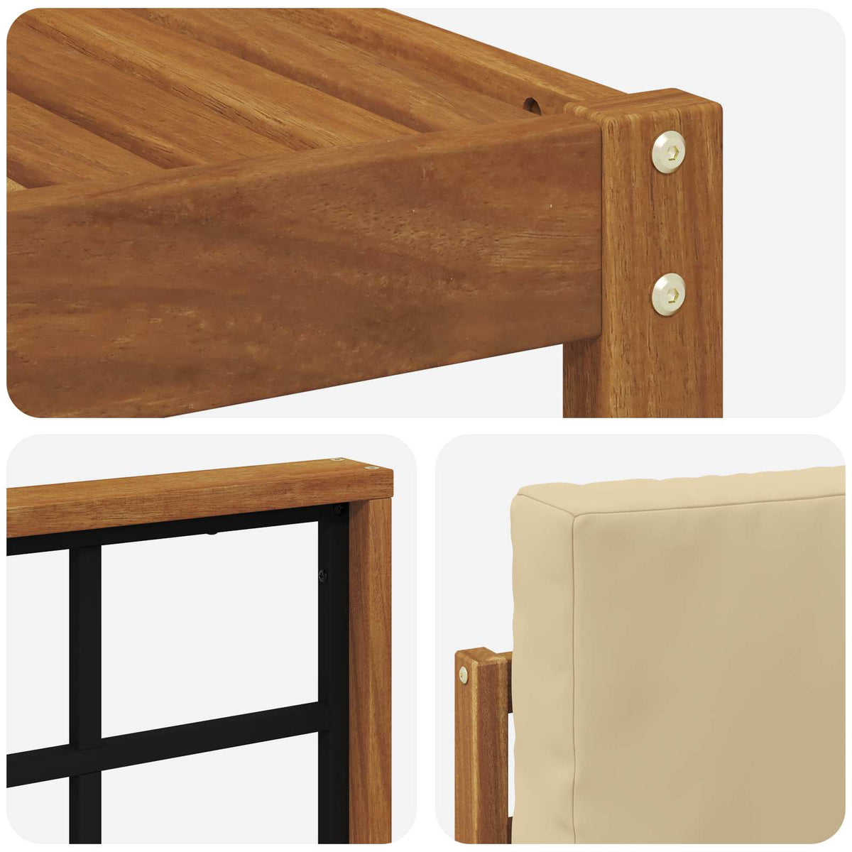 Set vanjskih sofa 8 kom. Prirodna i bež