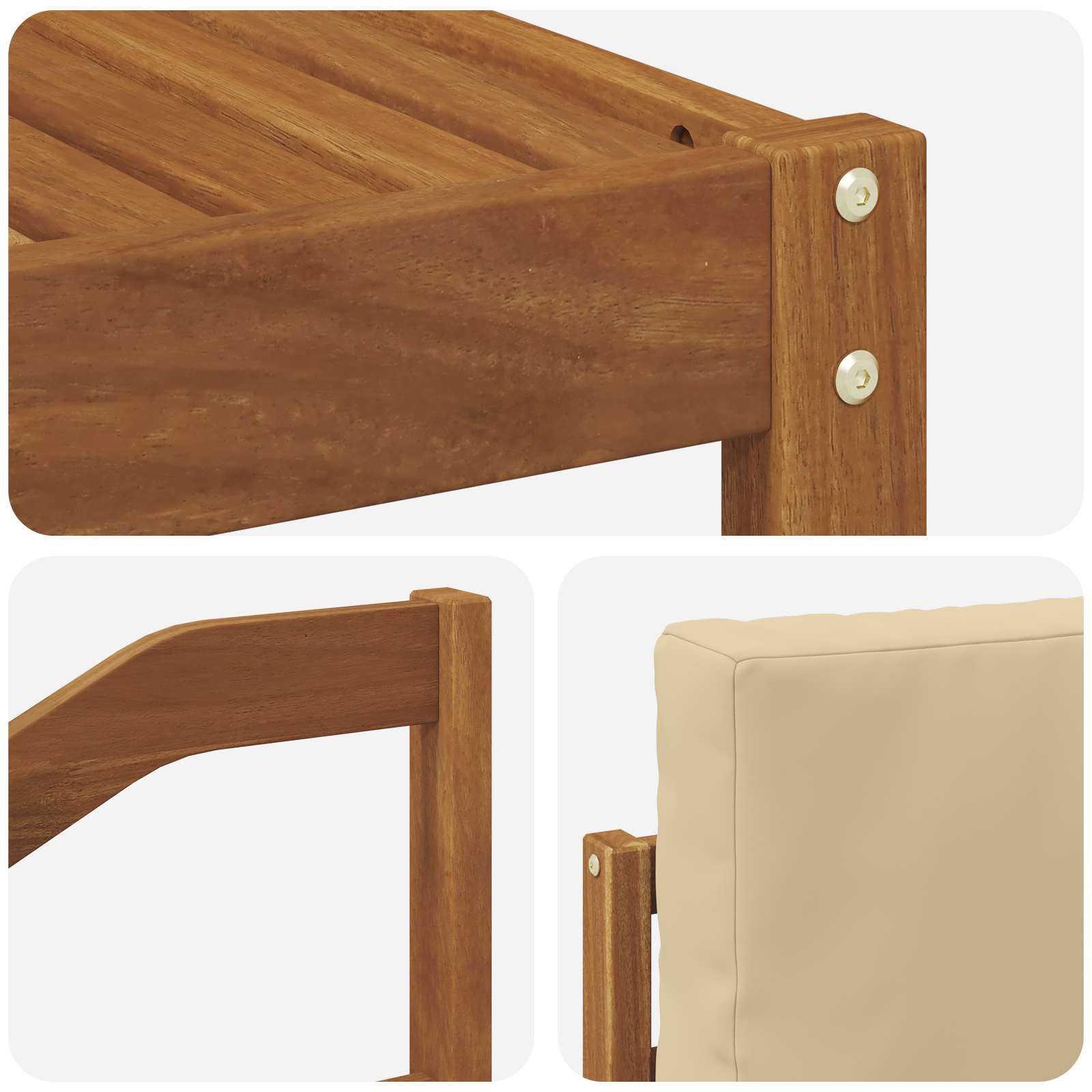 Set vanjskih sofa s jastukom 8 pcs Prirodna i bež