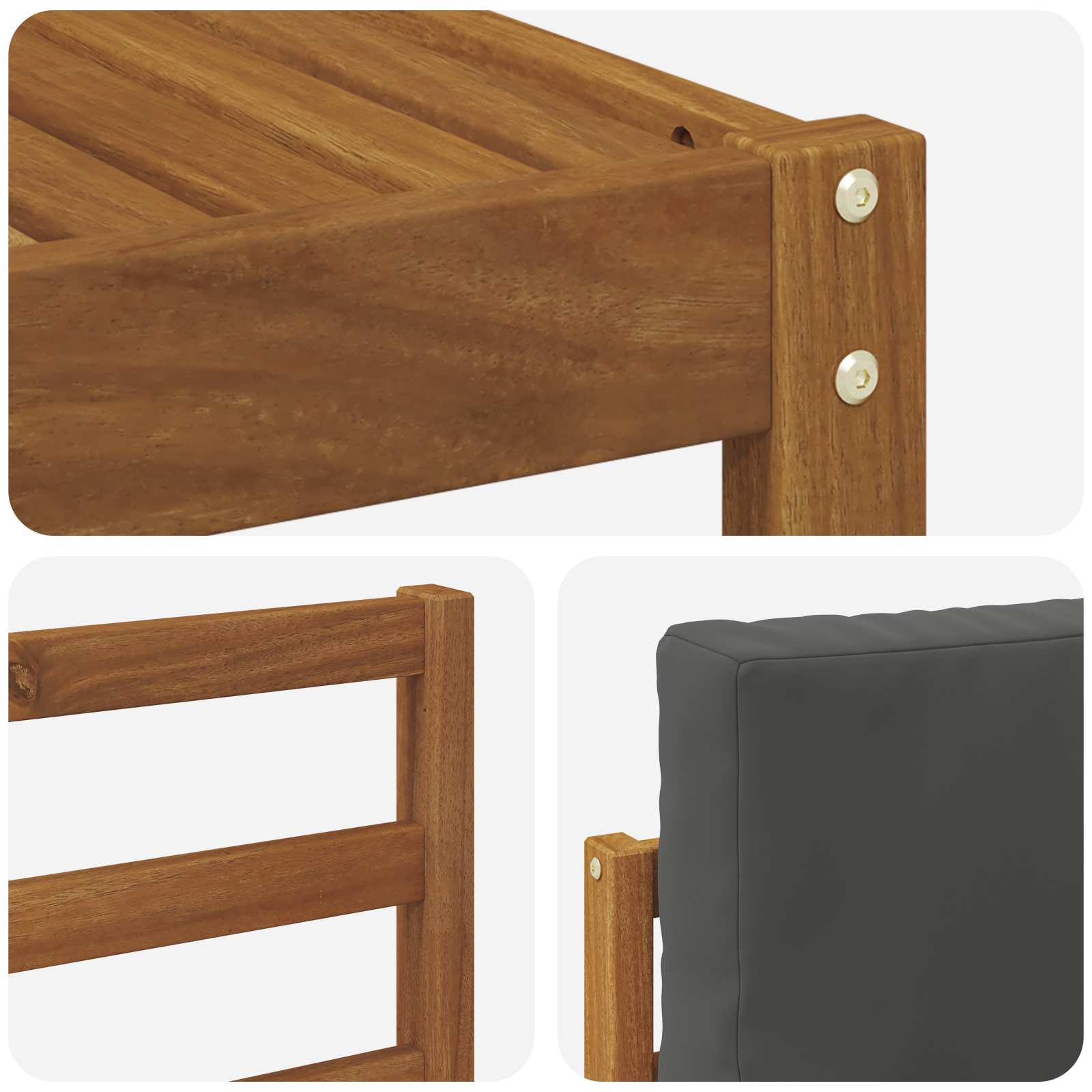 Set vanjskih sofa s jastukom 9 pcs Prirodna i antracit