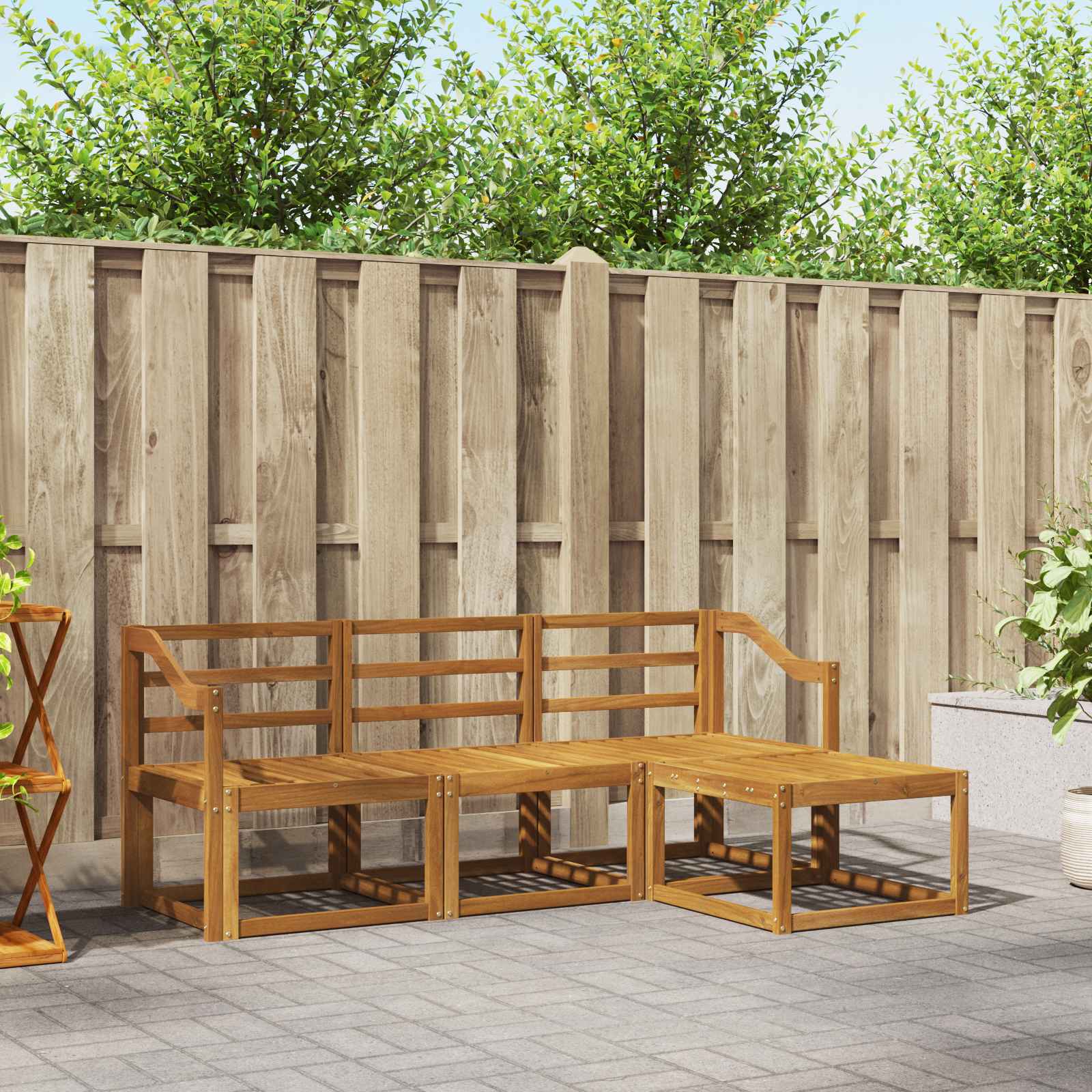 Set vanjskih sofa 4 pcs Prirodna
