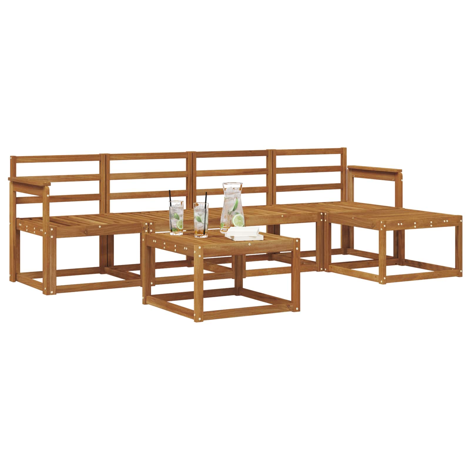 Set vanjskih sofa 6 pcs Prirodna