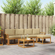 Set vanjskih sofa 6 kom. Prirodna i bež