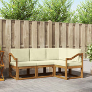Set vanjskih sofa 4 kom. Prirodna i krem Smeđa 185,5 x 126,5 x 73 cm
