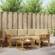 Set vanjskih sofa 5 kom. Prirodna i bež