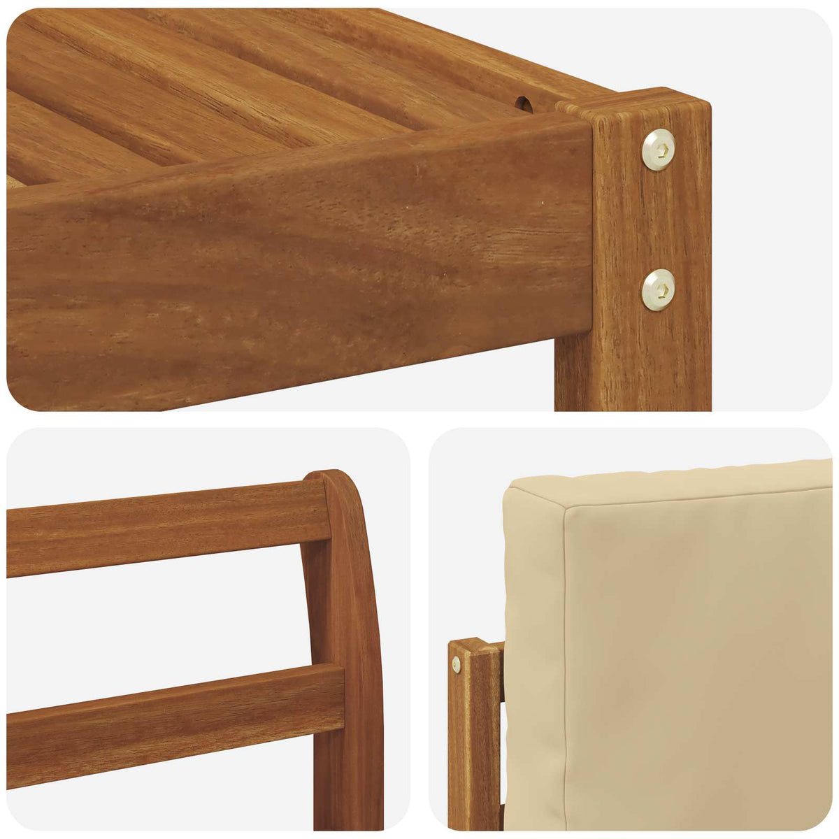 Set vanjskih sofa 5 kom. Prirodna i bež