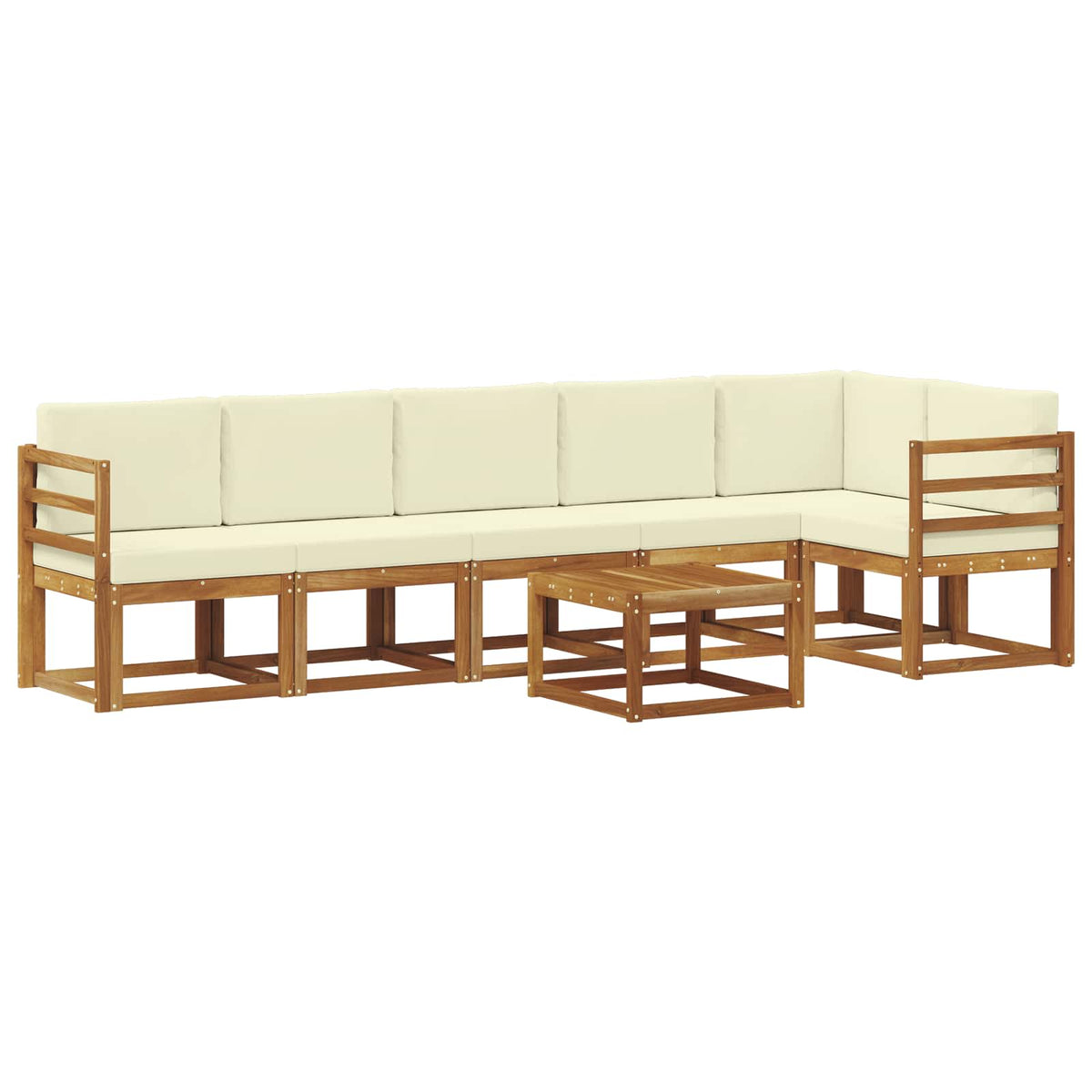 Set vanjskih sofa 7 kom. Prirodna i krem