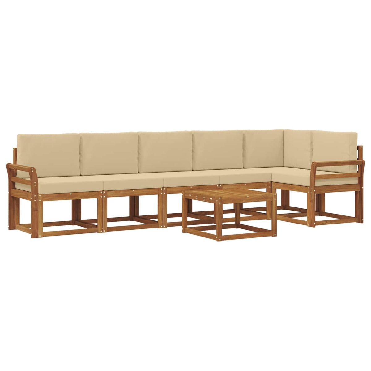 Set vanjskih sofa 7 kom. Prirodna i bež