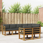 Set vanjskih sofa 8 kom. Prirodna i antracit