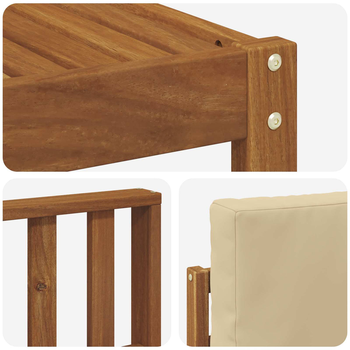 Set vanjskih sofa 7 kom. Prirodna i bež