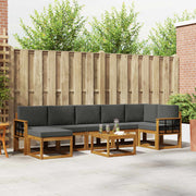 Set vanjskih sofa 8 kom. Prirodna i antracit