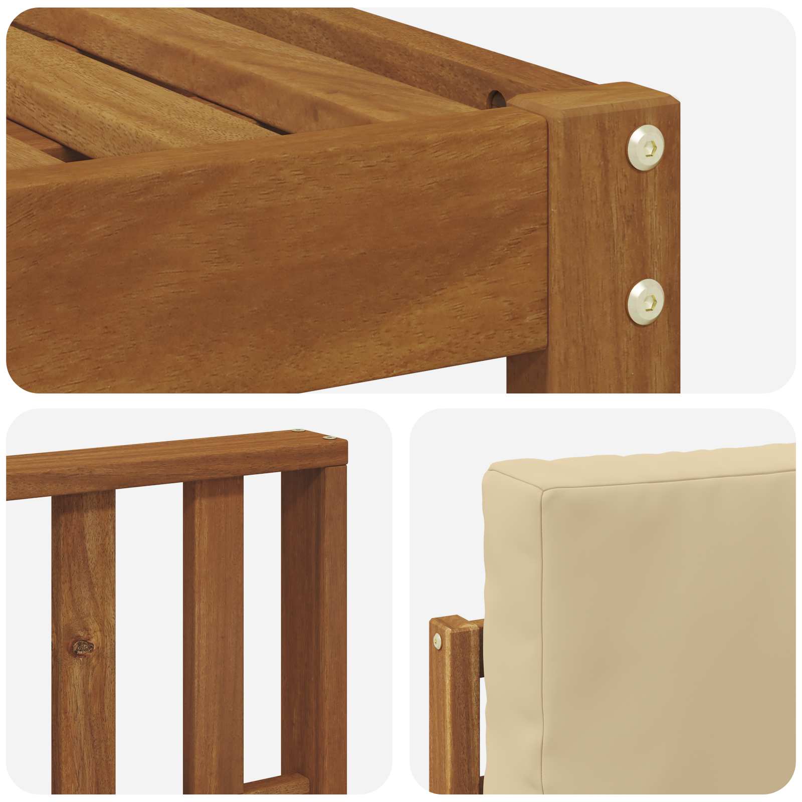 Set vanjskih sofa 6 pcs Prirodna i bež Konstruirano drvo
