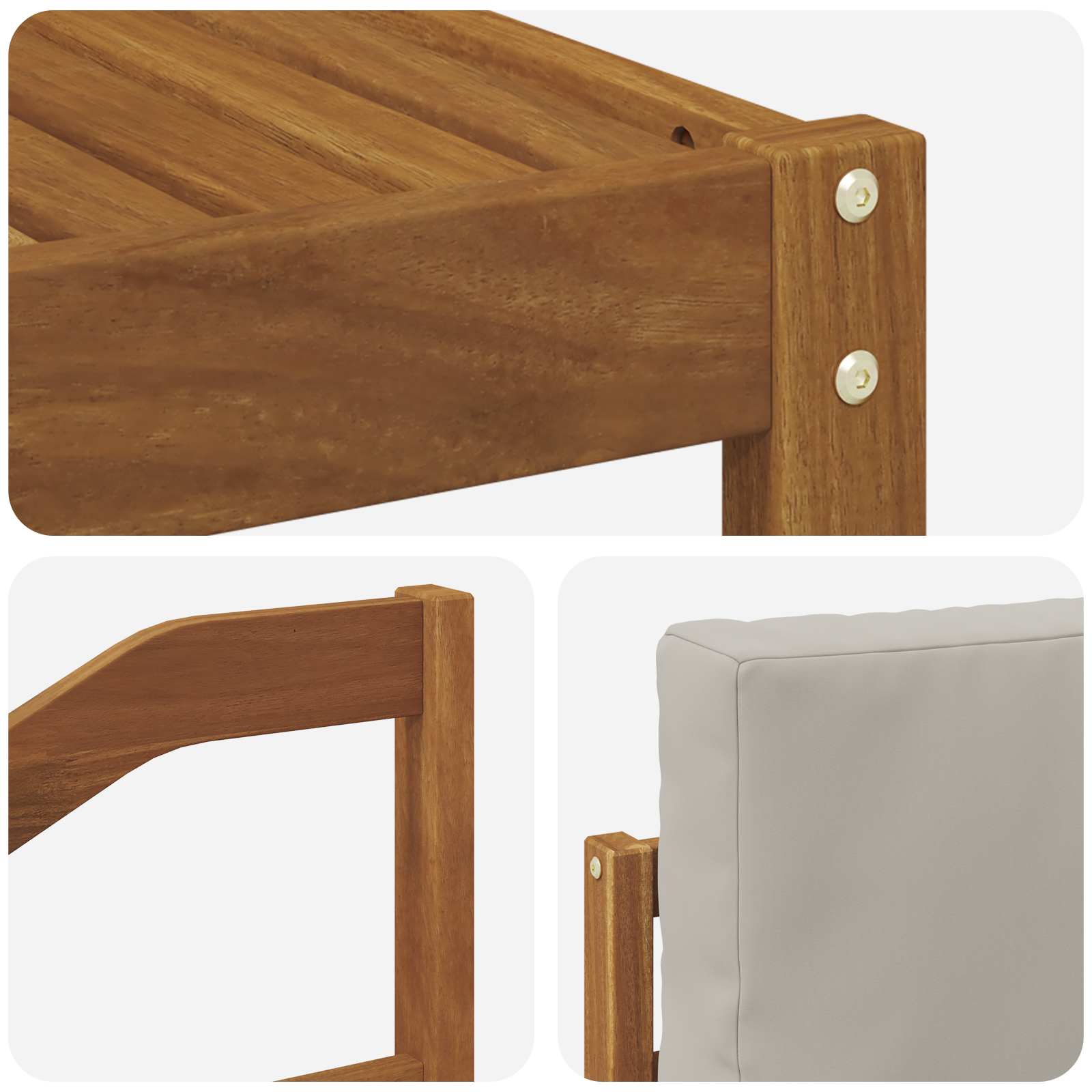 Set vanjskih sofa s jastukom 9 pcs Prirodna i svijetlo siva