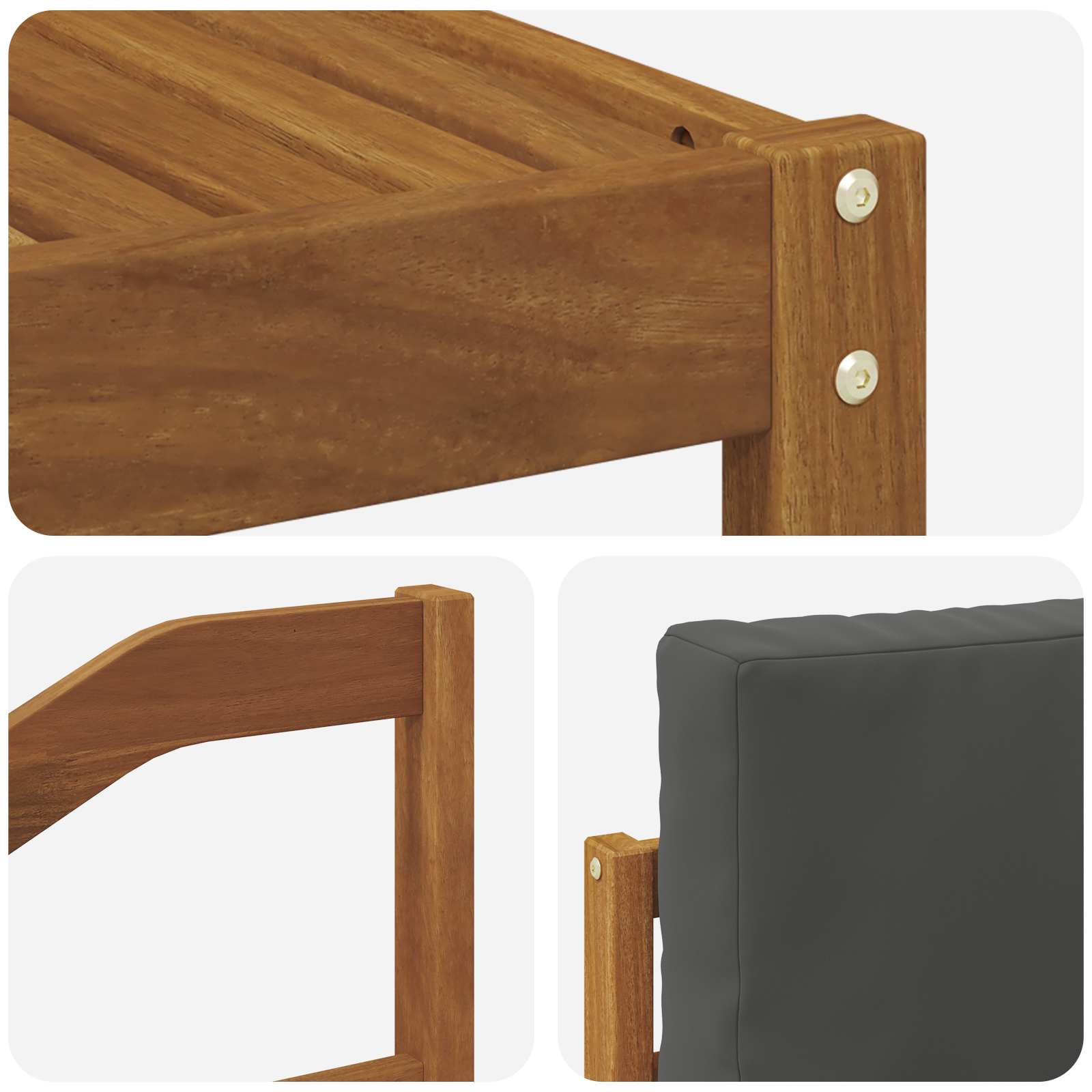 Set vanjskih sofa s jastukom 9 pcs Prirodna i antracit