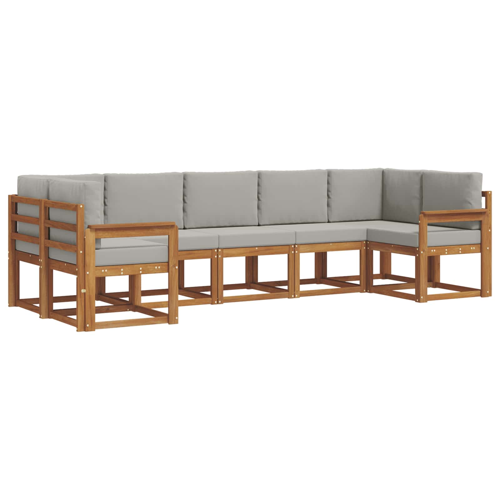 Set vanjskih sofa 7 kom. Prirodna i svjetlosiva