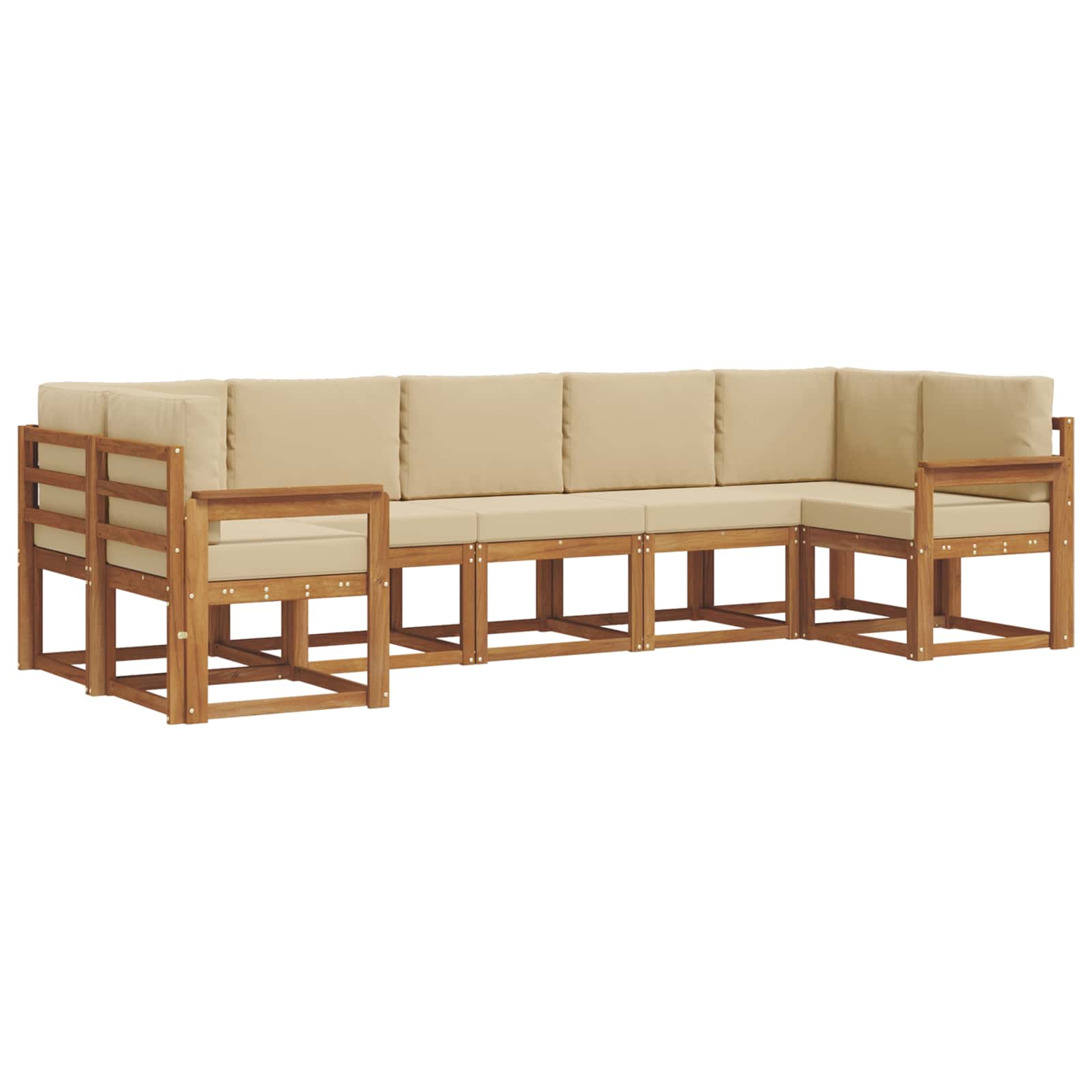 Set vanjskih sofa 7 kom. Prirodna i bež