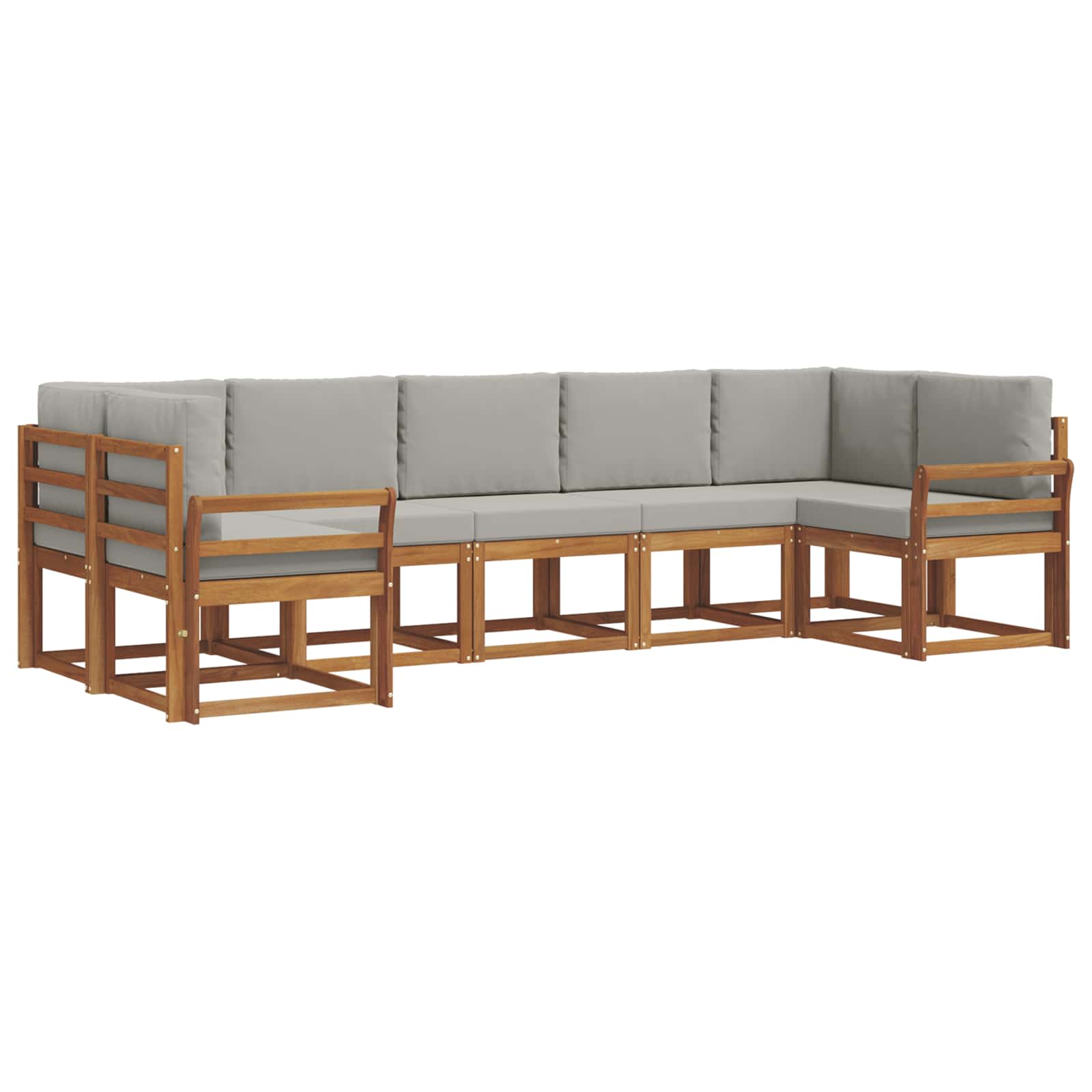 Set vanjskih sofa 7 kom. Prirodna i svjetlosiva