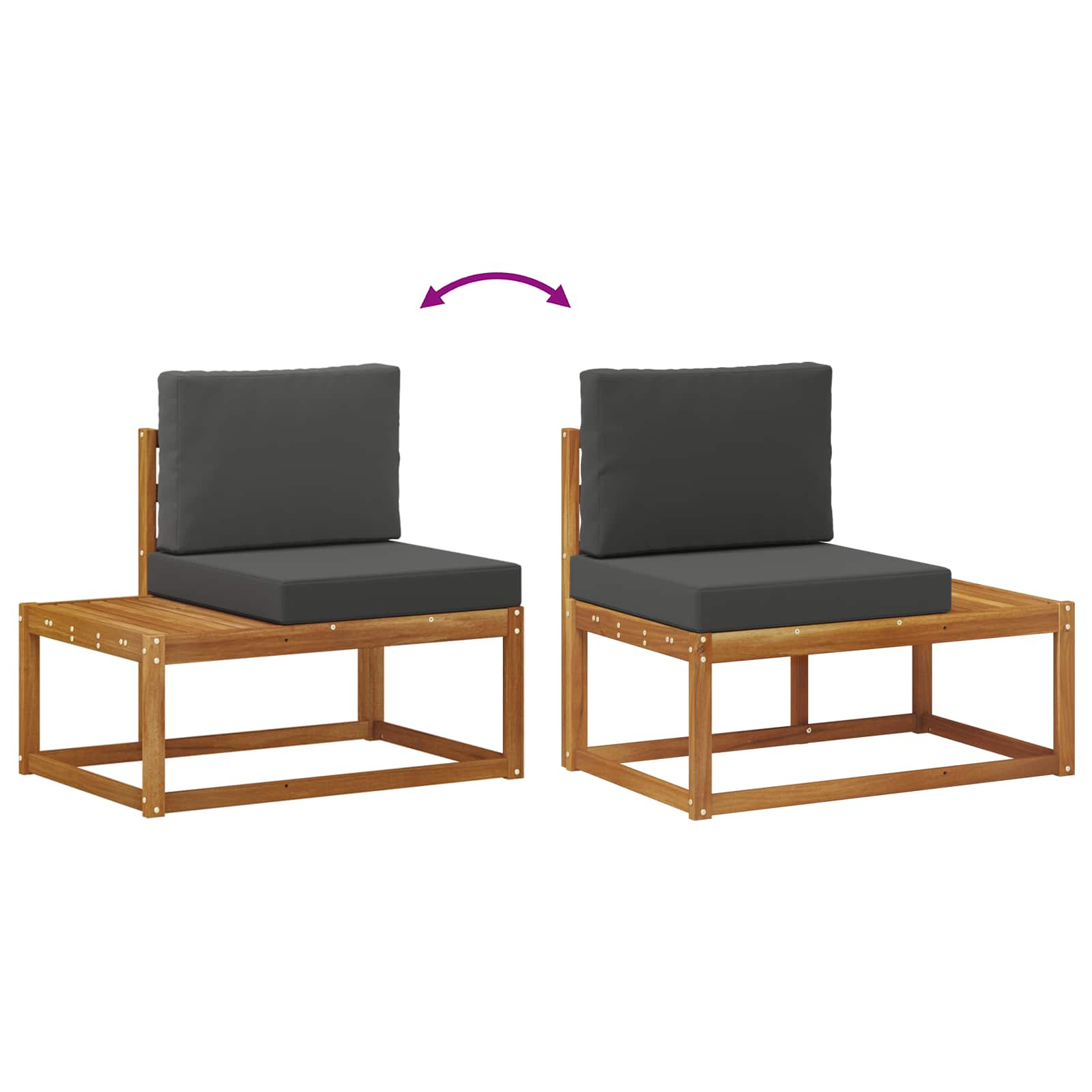 Set vanjskih sofa s jastukom 4 Komad Prirodna i antracit